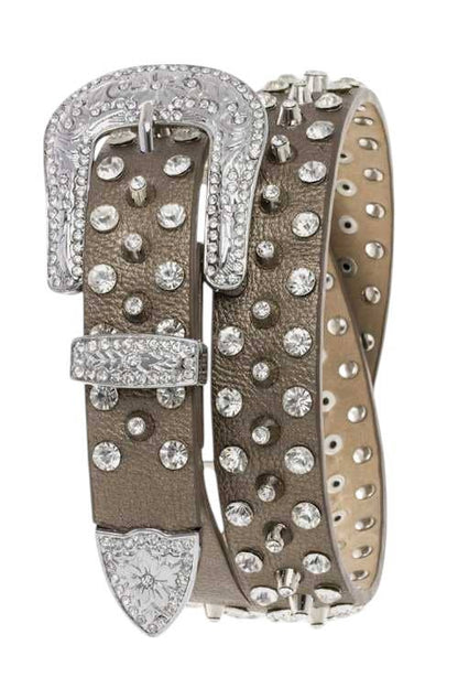 Mixed Studs Crystals Fashion Belt