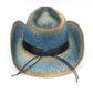 Yellow Star Western Usa Accent Cowboy Hat: BLUE