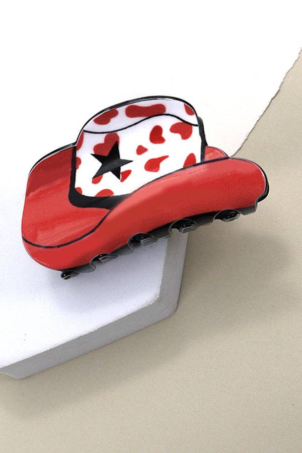 WESTERN COWGIRL BOOT HAIR CLAW CLIPS 40H569