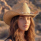 Cowrie Shell Straw Braided Cowboy Hat: KA