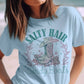 Salty Sandy Boots Ocean Summer Cowgirl Summer Graphic Tee