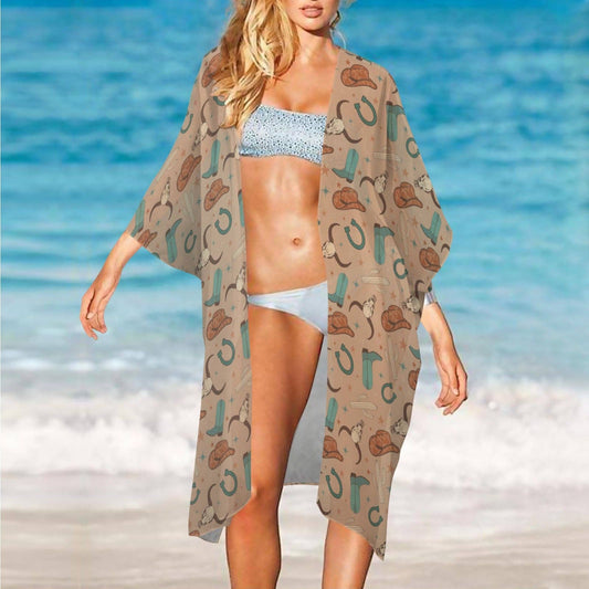 Totally Western Duster Kimono Coverup