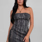 ARIZONA  Embroidered Western Strapless Bodycon Mini Dress