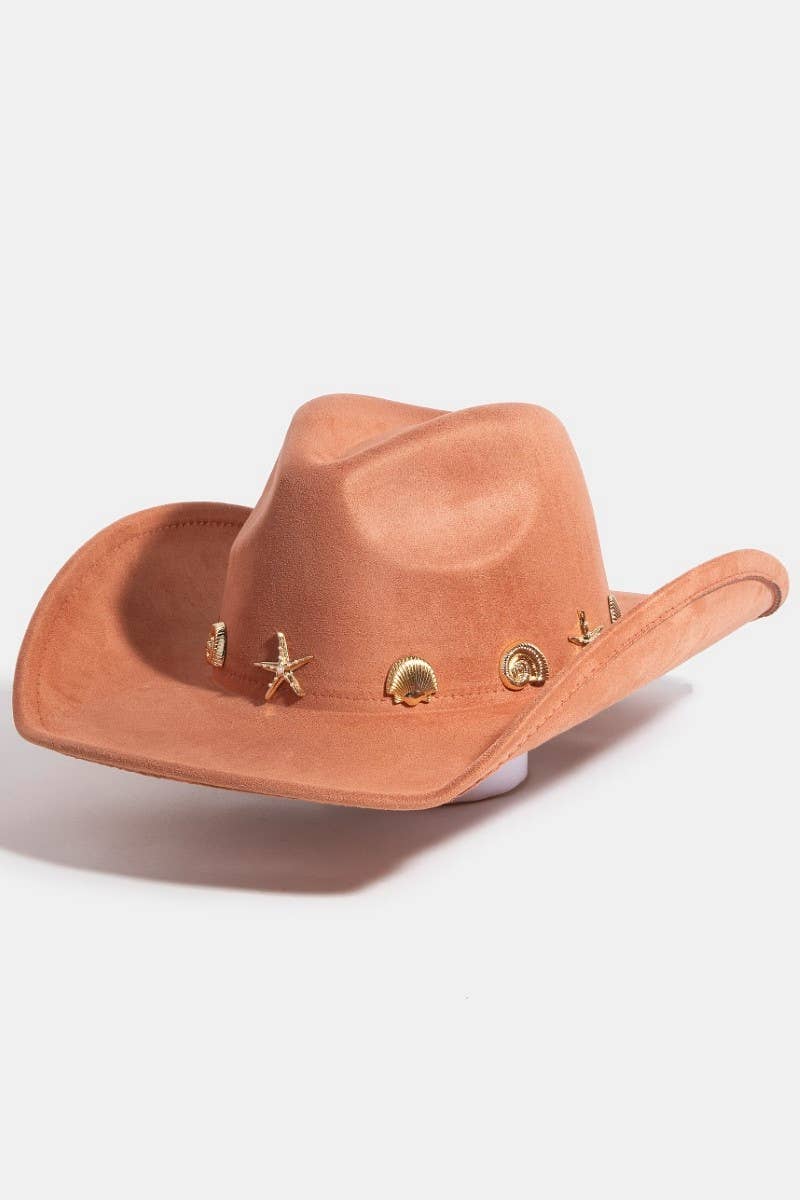 Metallic Sea Life Charms Western Cowboy Hat