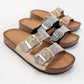 JEWELED BIRKENSTOCK SLIDE: CHAMPAGNE / B18