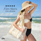 Special Edition Bow Ecru Raffia Beach Tote With Phone Pouch