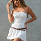 Stretch Denim Corset Mini Dress