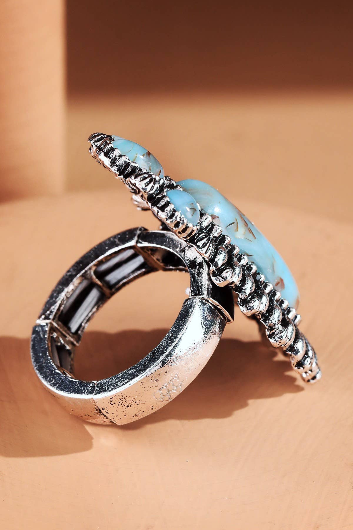 Western Hand Stone Ring: