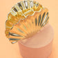 SEASHELL  GOLD SILVER ALLOY HAIR CLAW HAIR CLIP | 40H934: Gold