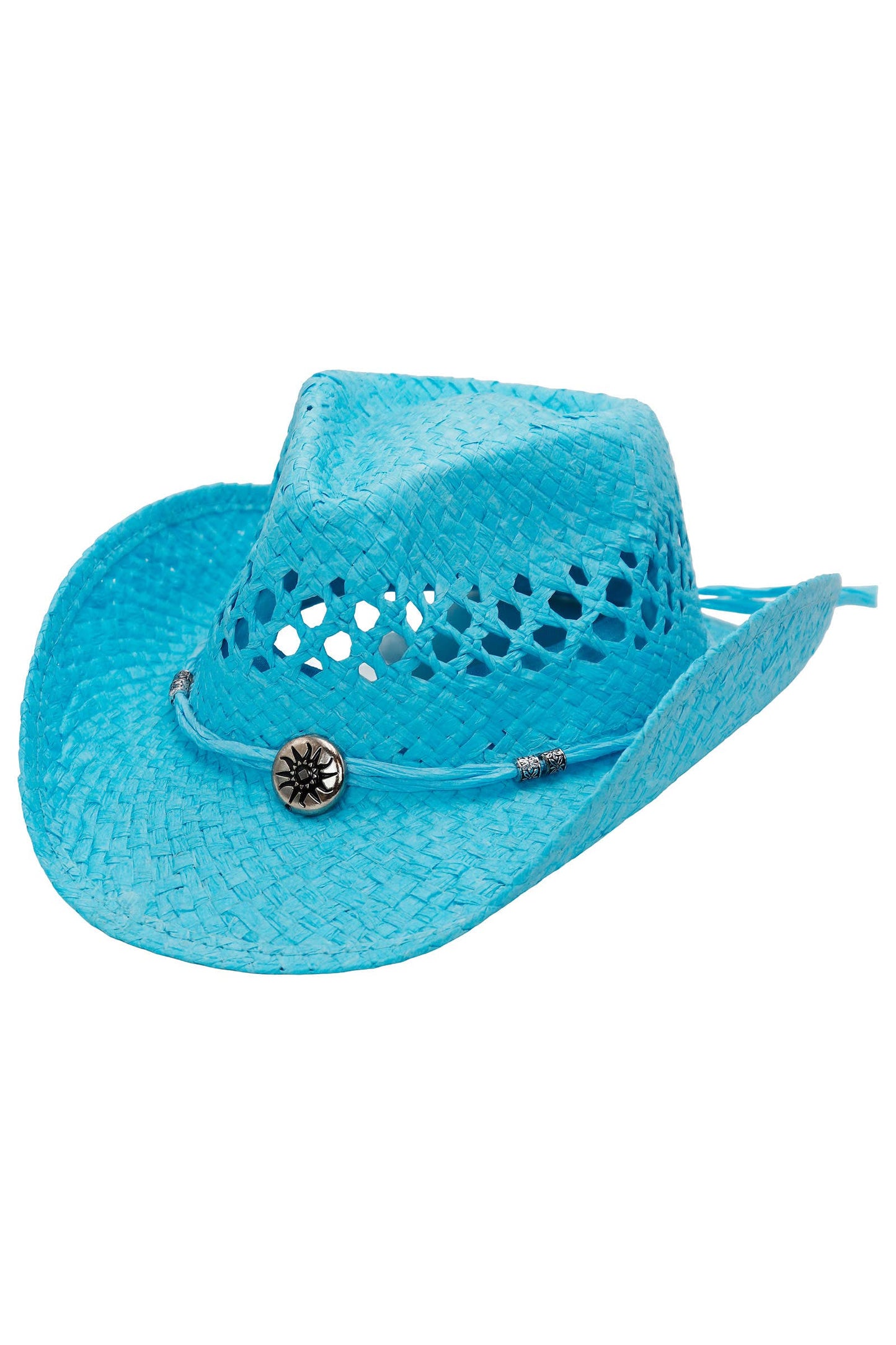 Kids Monochrome Straw Cowboy Hat