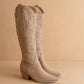 The Samara Cedar Wood | Embroidered Western Tall Boot: Cedar Wood