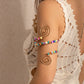 Vintage Irregular Beaded Line Arm Cuff DPJAC2508: Blue / 1