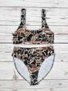 Retro Camouflage Women Two Piece Swimwear