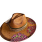 Western Hat Hand painted Bull Skull & Florals