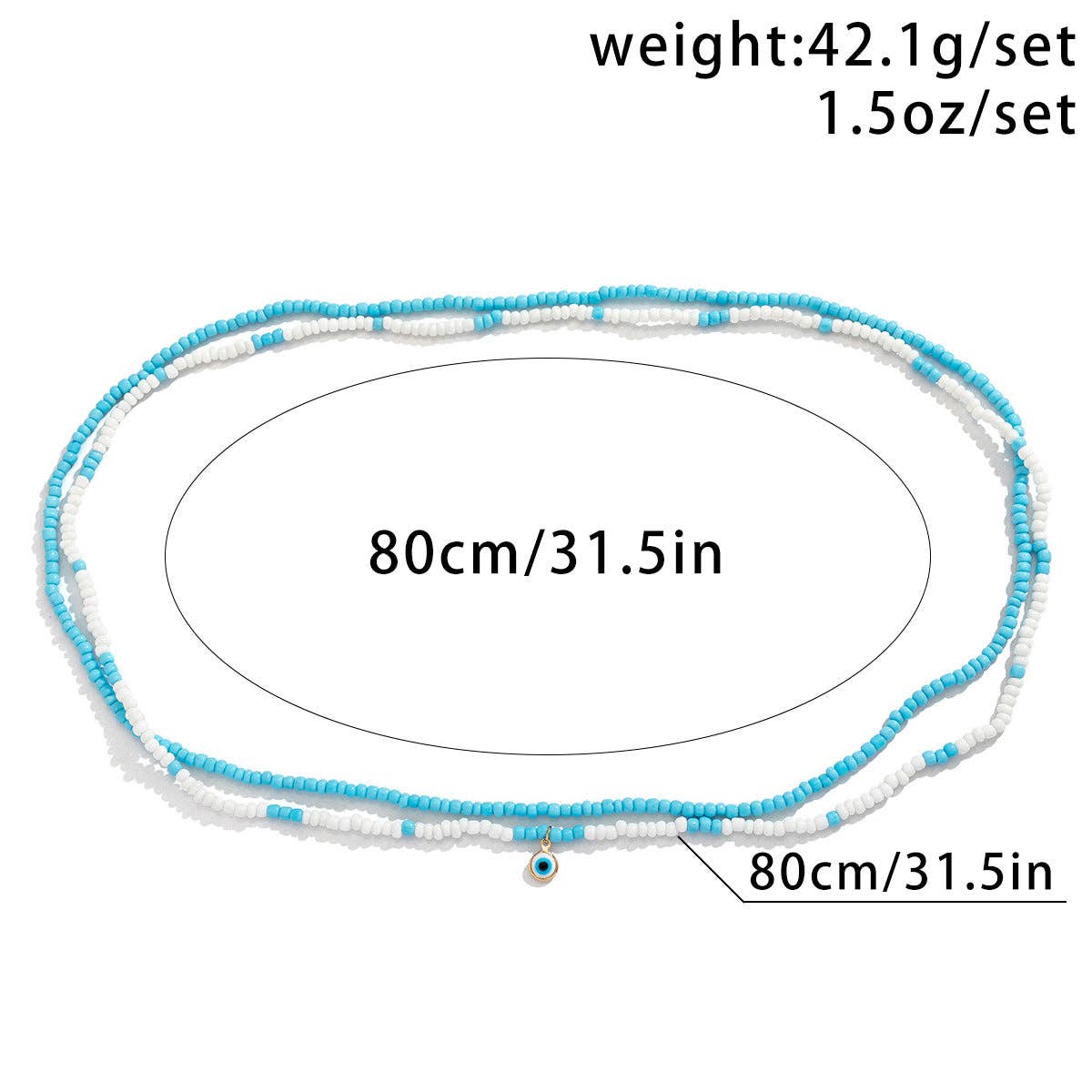 Simple Beaded Shell Waist Chain DPJYD18: 1