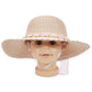 Kids Scallop Hem Paper Straw Floppy Sun Hat