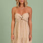 Floral Twist Bandeau Mini Dress