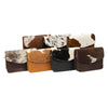 Cowhide Accordion Envelope Purse: NATURAL