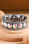 Western Chain Glass Stone Bracelet: SBAB-CRYSTAL