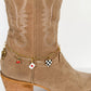 Western Boot Charm Wrap – Gold Chain with Cowgirl Charms: Saddle Up Set