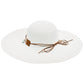 Blue Coastal Starfish Belt Floppy Straw Sun Hat