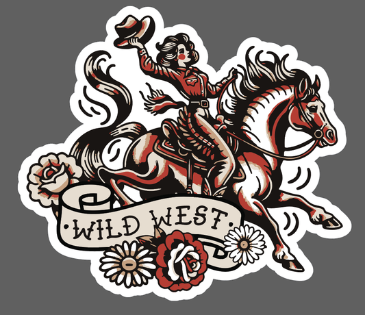 Wild West Tattoo Sticker