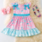 Western printed girls dress
