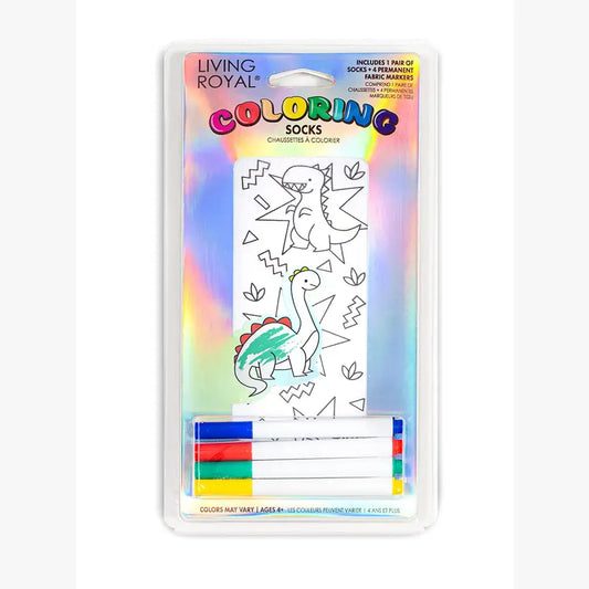 Ankle Socks - DIY Coloring Kit - Days of the Dinosaurs