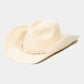 Cowrie Shell Straw Braided Cowboy Hat: IV