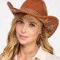 Embroidered Star Studded Western Cowboy Hat: GBK