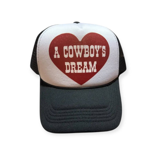 A Cowboys Dream Trucker Hat: Black/White