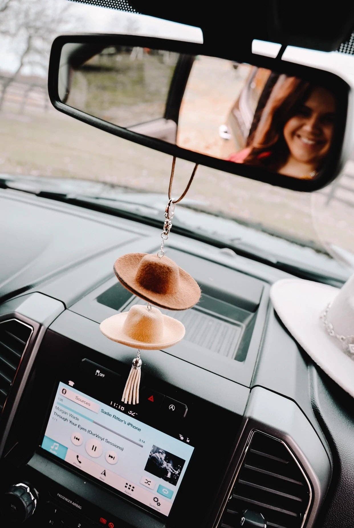 Cowboy Hat Rearview Mirror Charm