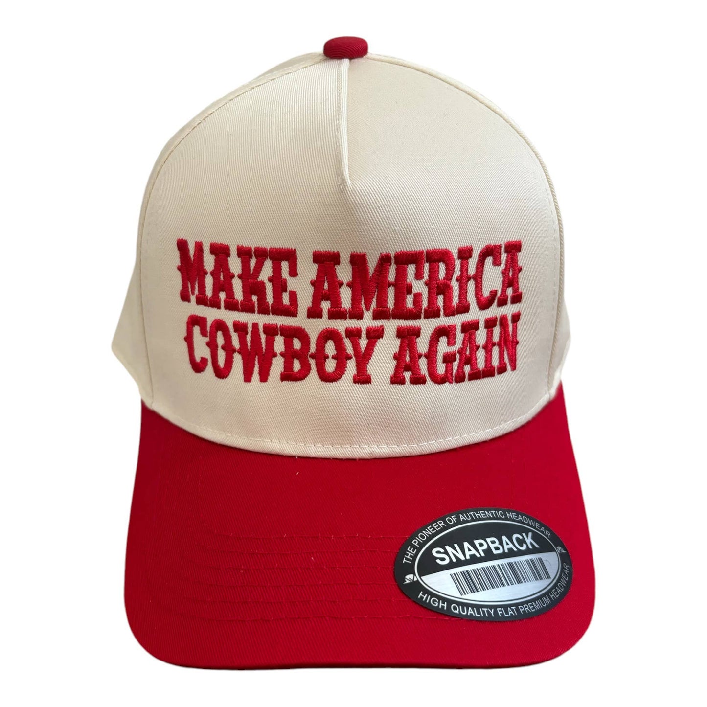 Make America Cowboy Again Hat: Red