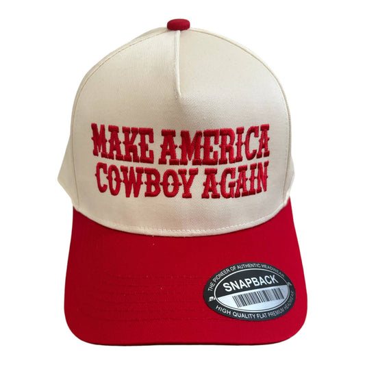 Make America Cowboy Again Hat: Red