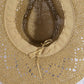 Straw Cowboy Hat With Turquoise Bead Shell Band: IV