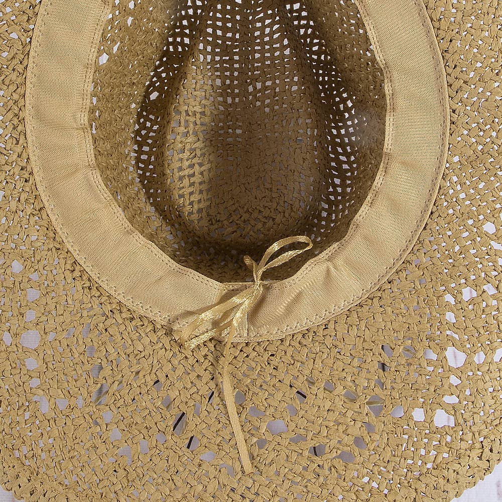 Straw Cowboy Hat With Turquoise Bead Shell Band: IV