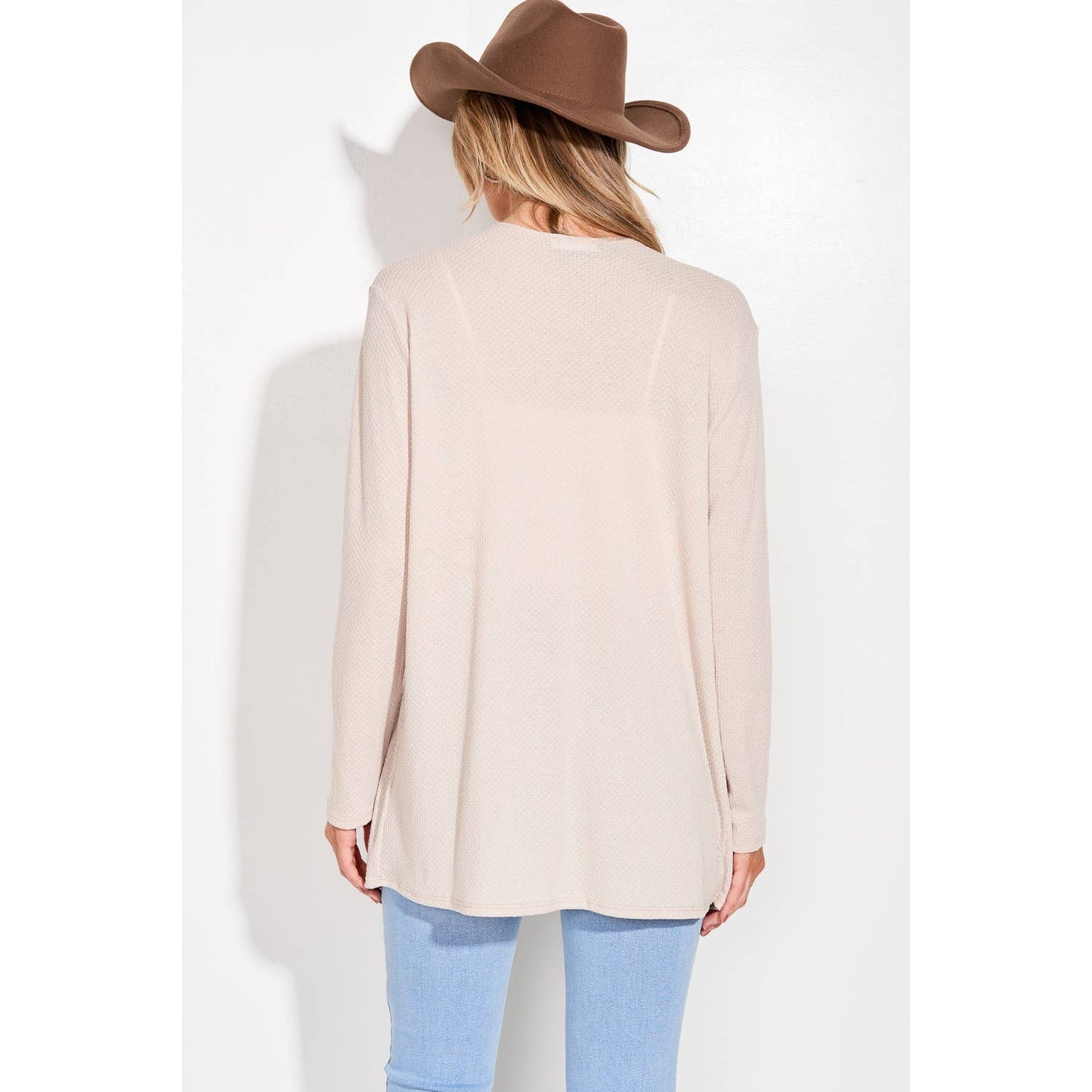 Bow star lovely print knit long sleeve cardigan