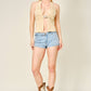 Belted Denim Shorts