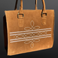 Western Boot Stitch Suede Leather Handbag