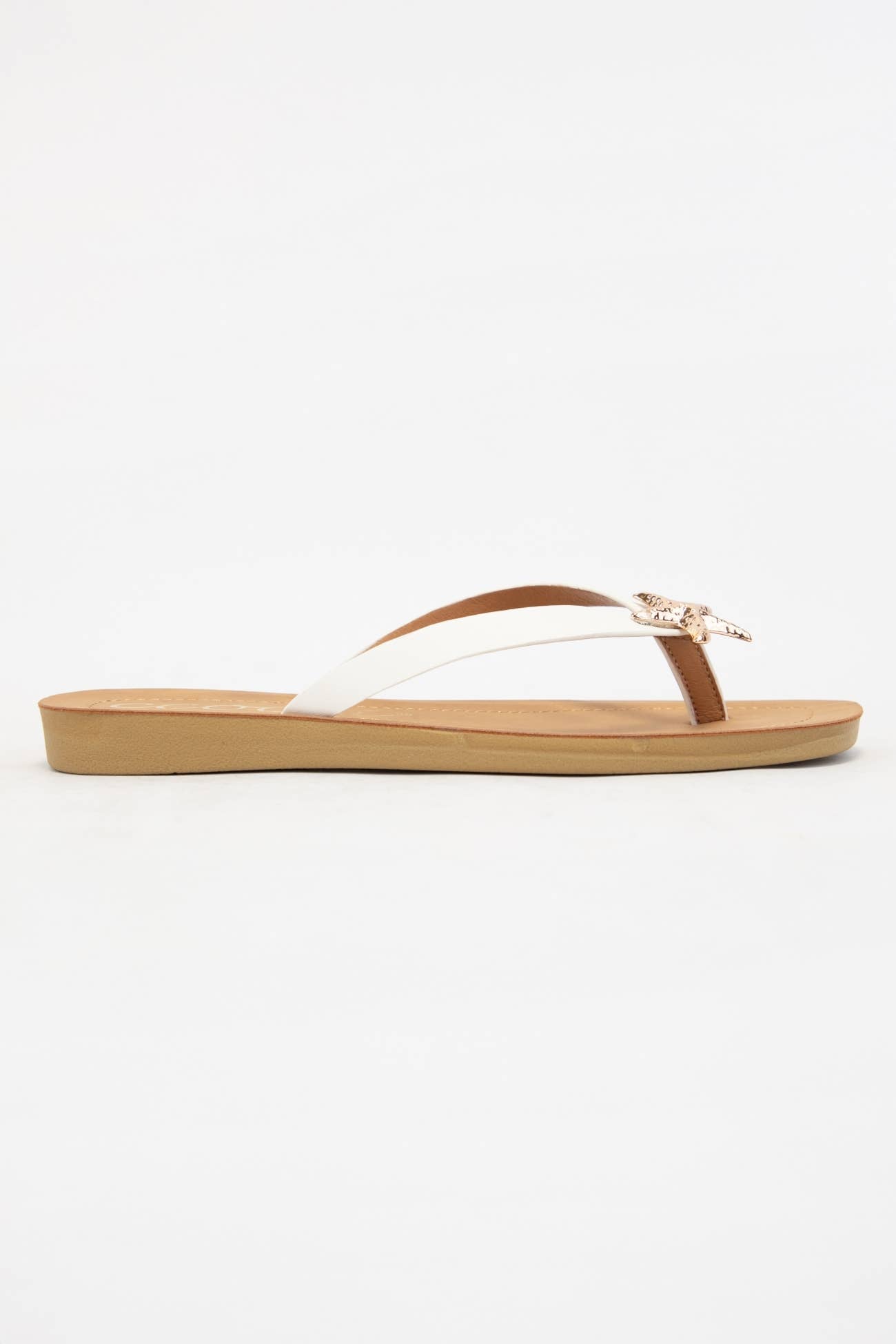 MISTY GOLDEN STARFISH DECOR THONG STRAP SANDAL