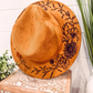 Youth Floral Burned Hat: Camel