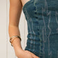ARIZONA Denim Western Stitch Mini Dress: