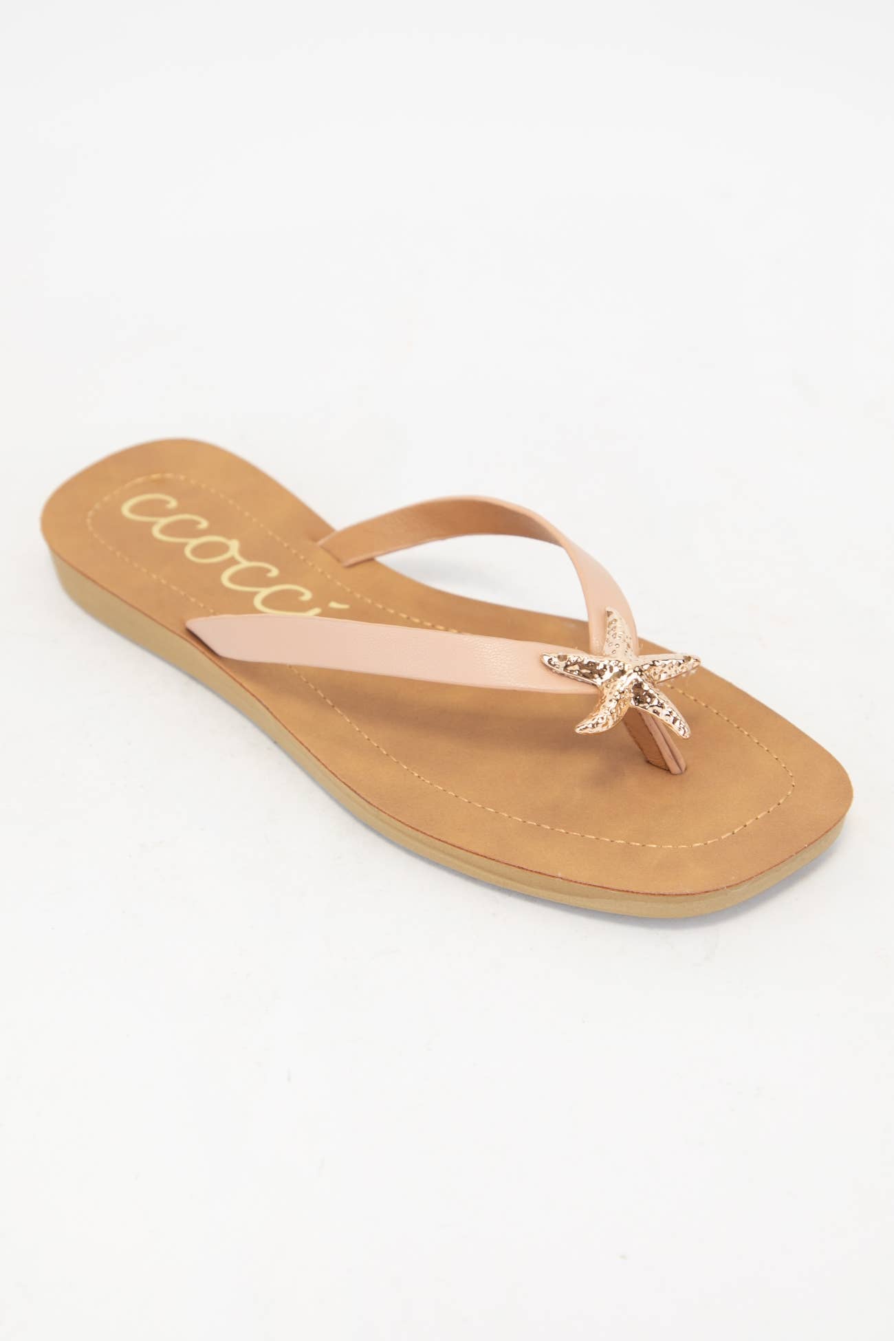 MISTY GOLDEN STARFISH DECOR THONG STRAP SANDAL