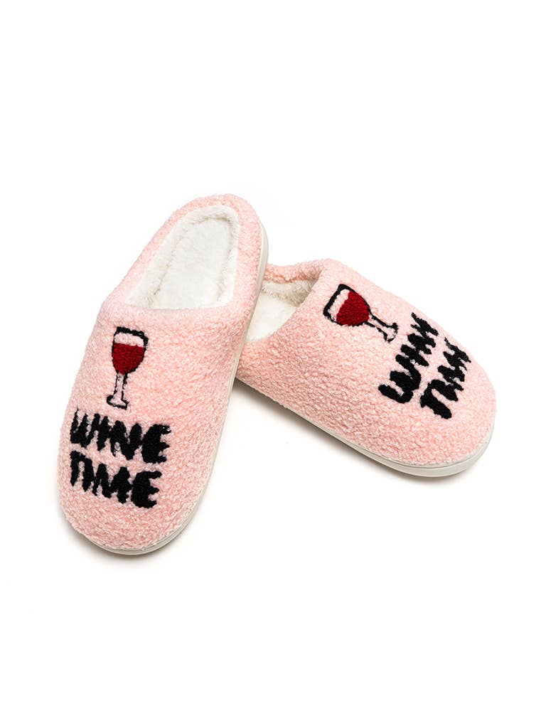 Indoor / Outdoor Slippers - "Wine Time"
