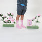 3D Packaged Crew Socks - Kids - Daisy Flower - Pink