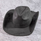 Rose Embroidered Braided Band Fedora Cowboy Hat: BR
