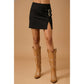 Western Buckle Detail Mini Skirt
