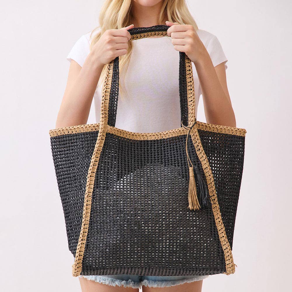 Tassel Beach Straw Bag