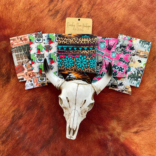 Western Graphic Slim & Regular Koozie: Howdy Collage / Slim