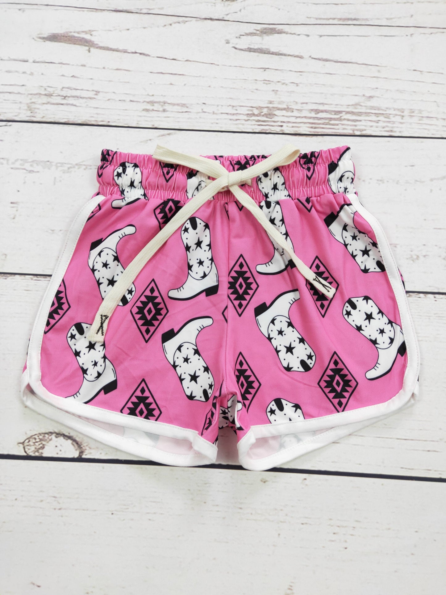 Baby Boots Printed Western Shorts